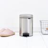 Cubo de pedal de acero inoxidable Brabantia, 3 litros, cierre silencioso